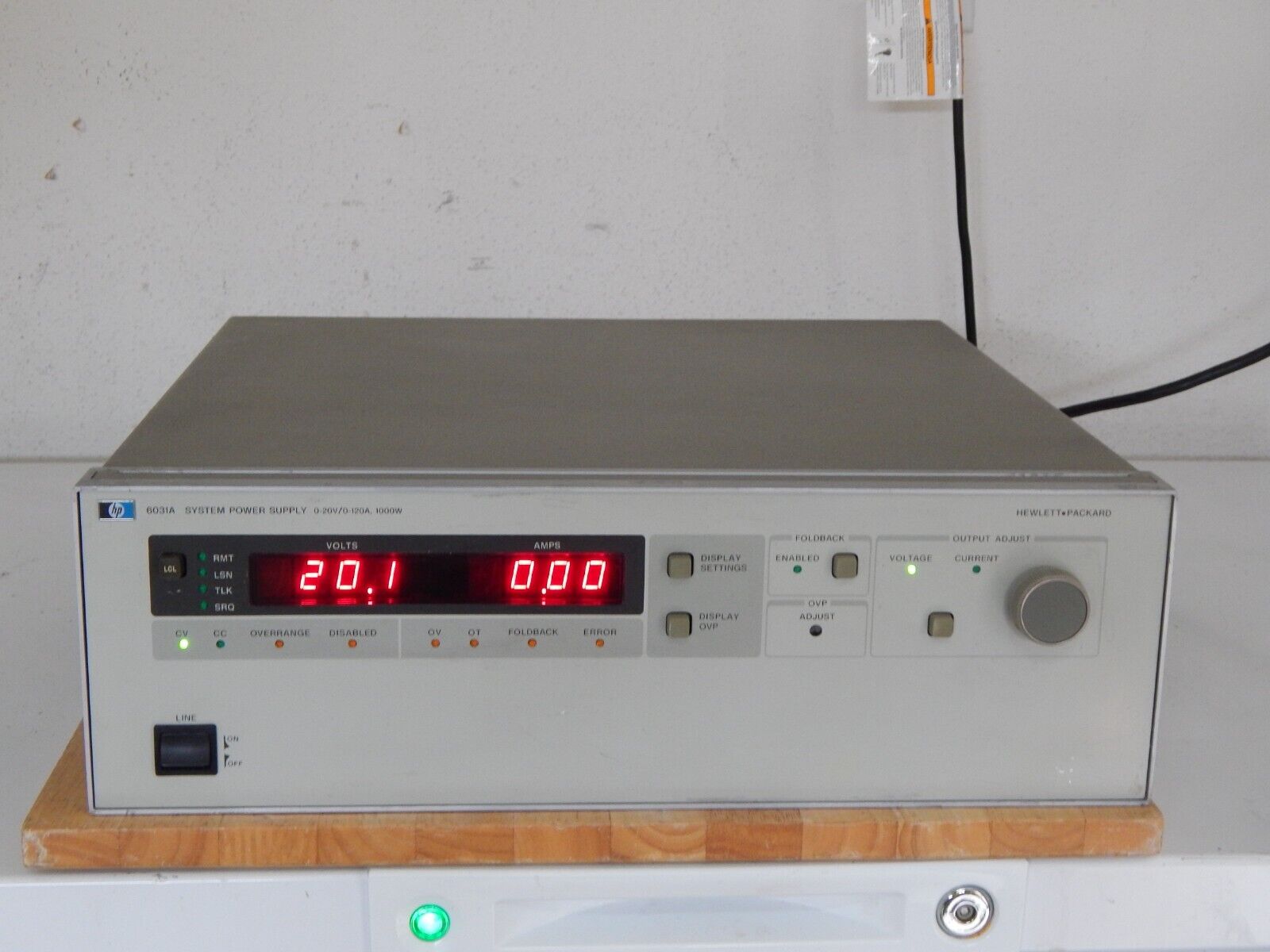 HP 6031A System Adjustable DC Power Supply 0-20V 0-120A 1000W 5 in stock HP 6031A System Adjustable DC Power Supply 0-20V 0-120A 1000W 5 in stock